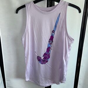 Nike Kids Light Purple Floral Tank Top